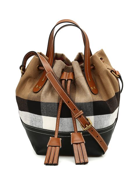 burberry brit canvas check bucket bag|burberry clothing website.